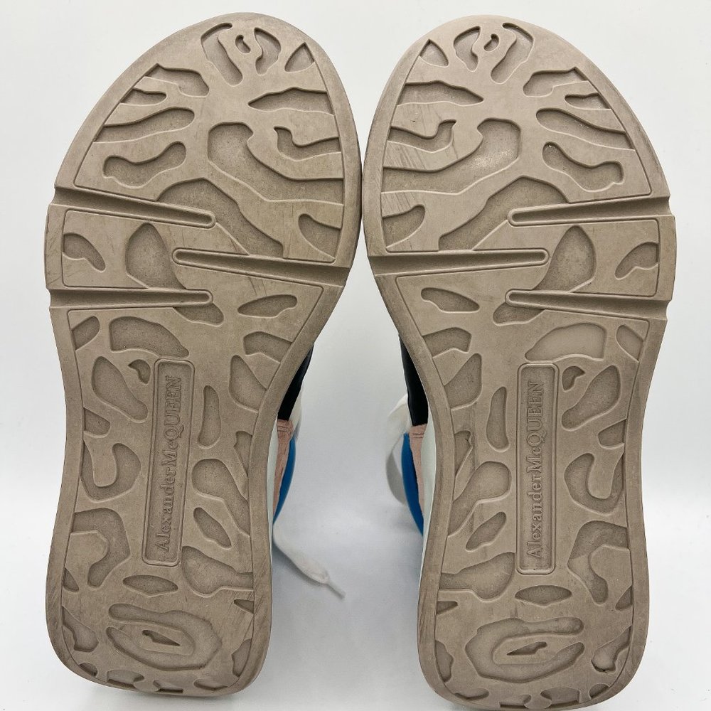 Alexander McQueen Mixed-Media Hightop Runner Sneakers - Picture 10 of 10